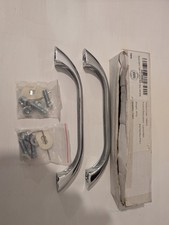 2x standard steel bath handles