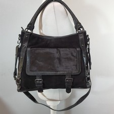 CLARKS Black Leather Suede