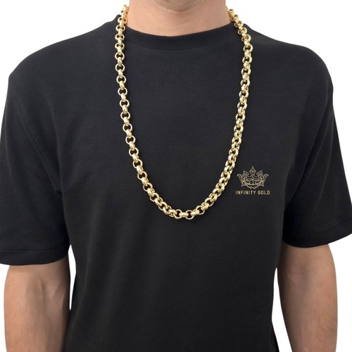 Mens 9ct gold - gold, belcher