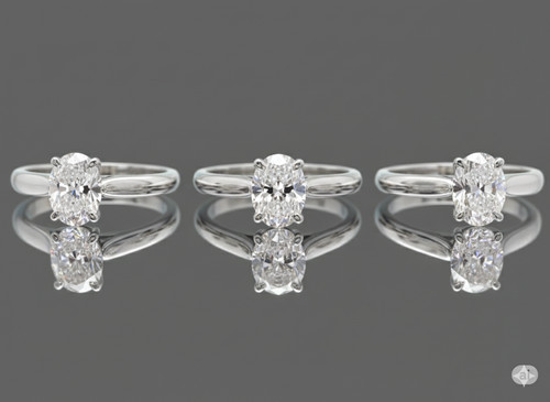 Oval moissanite ring solid 925 - ring,
