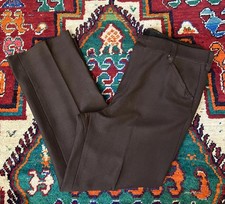 Vintage 1970s Textured Pattern Brown Farah Trousers W37 / L28