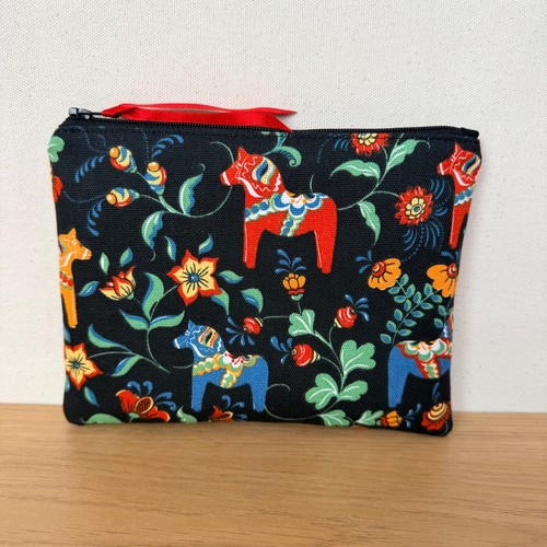 Swedish dala horse fabric - swedish,