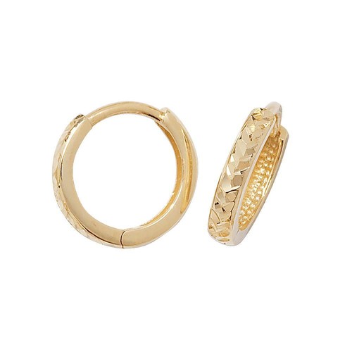 9ct yellow gold 8mm diamond - gold,