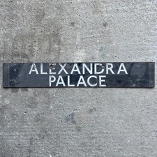 Vintage London Underground tube destination sign Alexandra Palace/ Moorgate