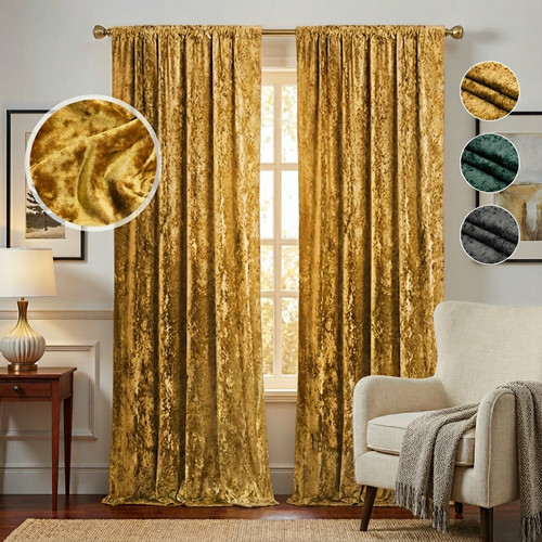 2panels crushed velvet - 1/2panels,