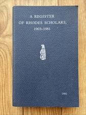 1981 Rhodes Scholars 1903-1981