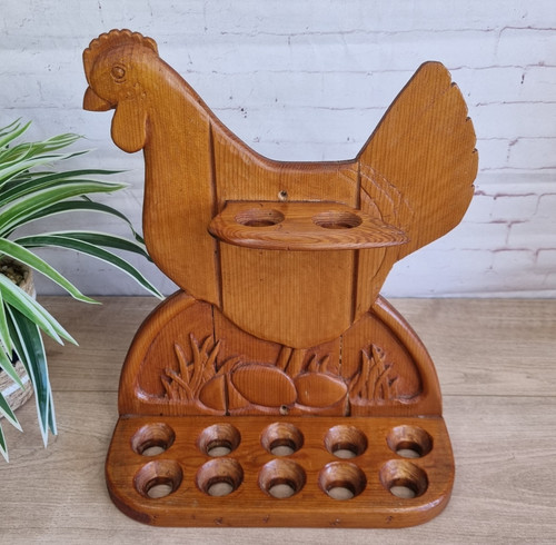 Wooden wall mounted egg - wall,