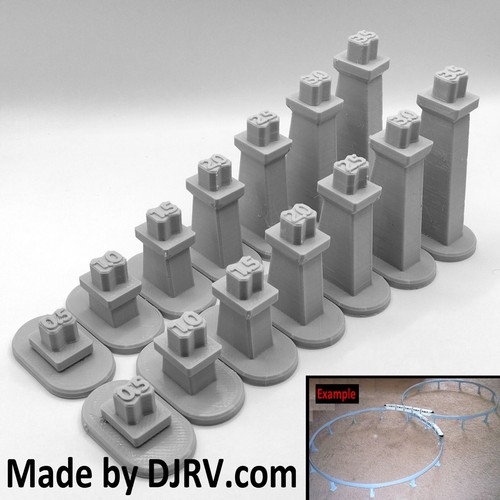 Graduated support columns - graduated,