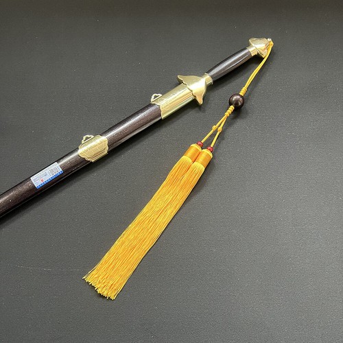 Yellow silk samurai sword - yellow,