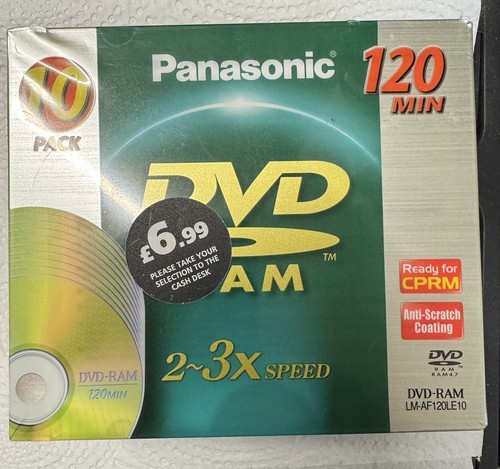 Panasonic dvd ram discs - ram, 10