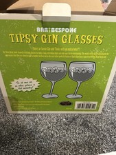 Bar Bespoke Tipsy Gin Glasses Fun Wonky Stem