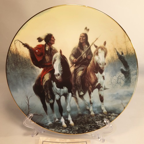 Porcelain plate village - porcelain,