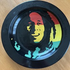 Reggae Artist Plate & Ashtray Rare Bob Marley Jamaica Rasta