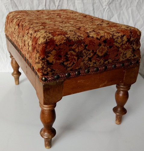 Antique ottoman upholstery - antique,