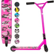 Kids Stunt Scooter Pink Camo 360 Degree Spin 2 Wheel Trick by Land Surfer
