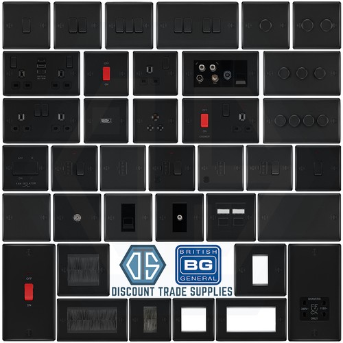 Nexus matt black switches - black,