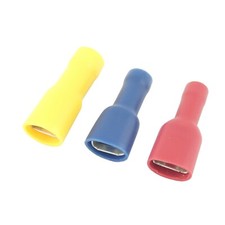 Fully Insulated Spade Connectors Female Terminals Red Blue Yellow All Tab Sizes