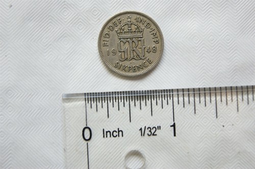 1948 sixpence coin