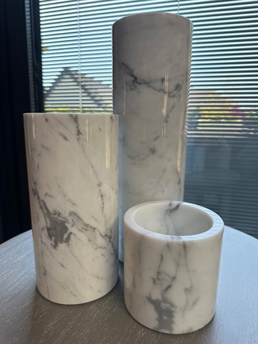 Vases set carrara marble - vases, of