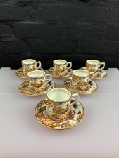 6 x Royal Crown Derby Olde Avesbury A73 Coffee Espresso Cups and Saucers 1st Set