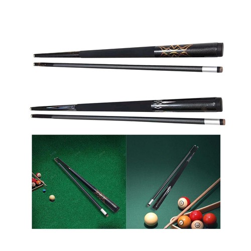 Two piece pool cue - cue, carbon