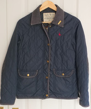 Jack Wills Women’s Quilted Jacket Size 10 Uk Navy Blue