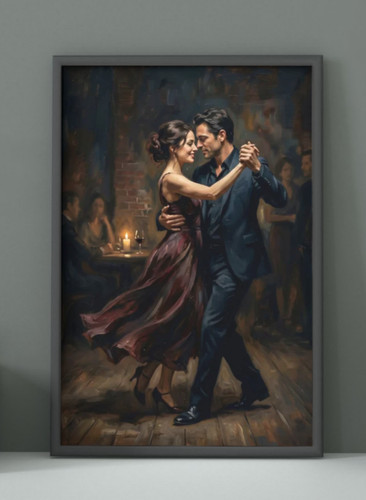 Couple dancing tango framed - dancing,