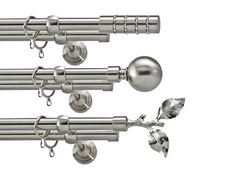 Double Curtain Pole Rod Set