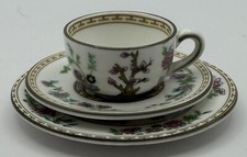 Coalport Miniature China "Indian Tree" Tea Cup, saucer and plate trio
