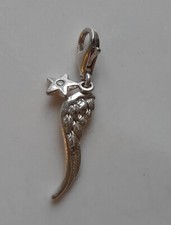 Thomas Sabo club silver 925 cz Star And angel wing bracelet charm