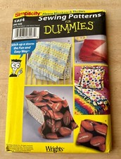 Simplicity Sewing for Dummies Fleece Pillow & Throws Sewing Pattern. No.5854