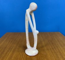 Hand Carved Soap Stone Motherland Child Sculpture 