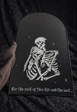 Hand Engraved Skull Mirror