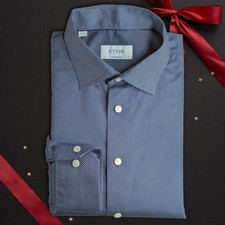 Eton Micro Spot Shirt Grey