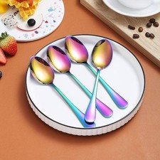 4pcs Teaspoon Rainbow Coffee