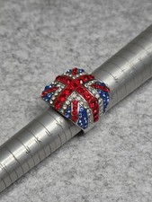 SIGNED BUTLER & WILSON UNION JACK RING SIZE P 1/2