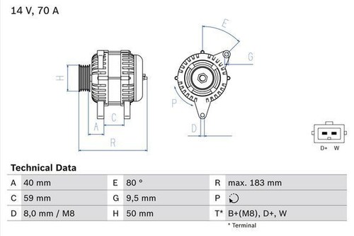Bosch alternator for golf - for, vw