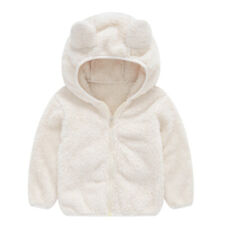 Kids Girls Boys Hoodie Jacket Coat Winter Furry Fleece Hooded Outwear