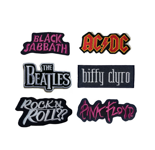 Music embroidered patches - music,