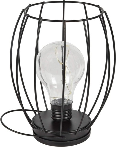 Decorative black cage lamp - black,