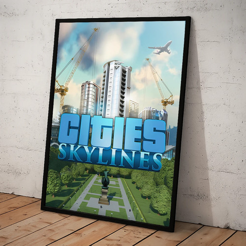 Games framed poster - -, a4