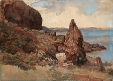Rocky Coastline - Antique