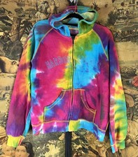 Momentum Tie Dye Multi Colour Zip up Hoody Jacket Size Small