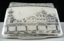 Russian Silver Niello Snuff