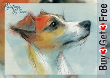 Dog portrait print - dog, |