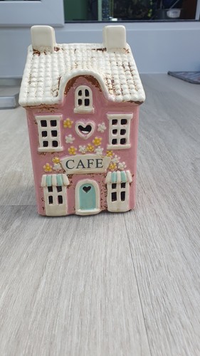 Cafe village pottery tealight - cafe,