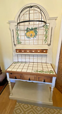 Vintage painted pine tiled - painted, &