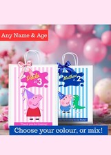 Peppa Pig Party Bags – Personalised Birthday Favour Bags for Girls or Boys