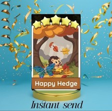 Happy Hedge Mono_Poly Go 5 Star Sticker  ( Instant Send )
