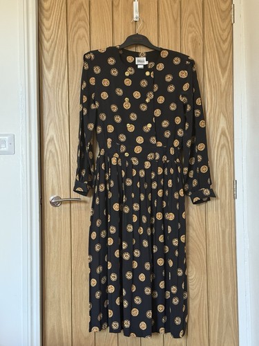 Polyester dress vintage 1980s - polyester, dress,